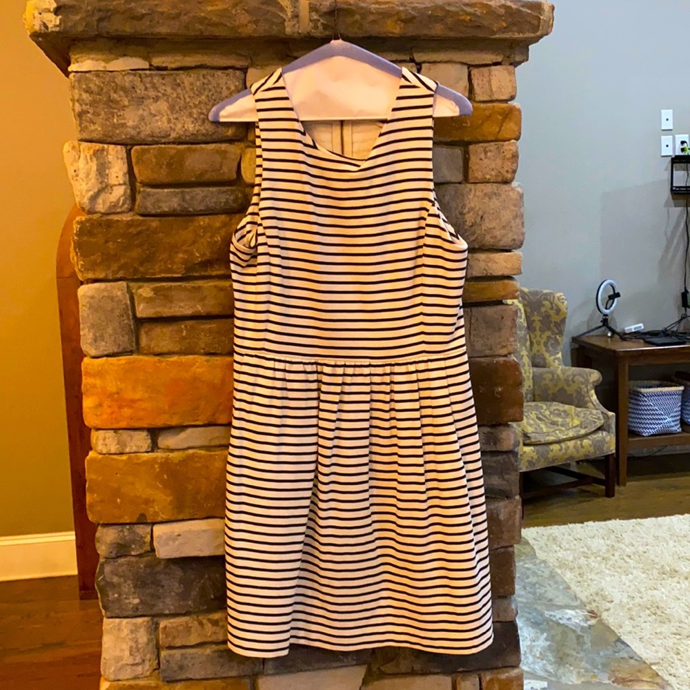 Black and white J. Crew sleeveless dress in size small.  Excellent condition.